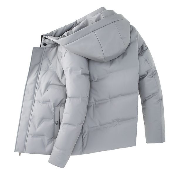 

men's down & parkas winter warm cotton jacket plus long hooded to keep vnei, Black