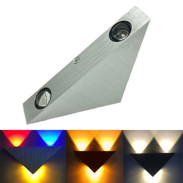 

wall lamp modern led 3w aluminum body triangle light for bedroom home lighting luminaire bathroom fixture sconce
