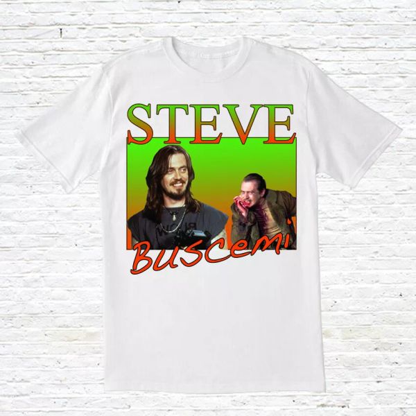 

steve buscemi t-shirt (fargo / 90s / airheads / homage), White;black