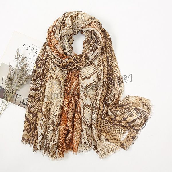 Sciarpe in cotone con stampa leopardata retrò classica da donna Scialle a pois piccolo con scialle da donna Oversize Soft Wrap Bandana Hijab Stole