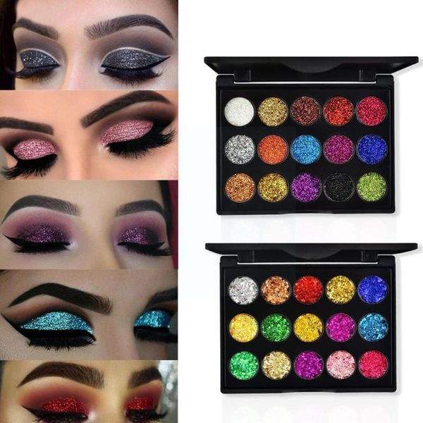 

eye shadow 15 color diamond sequins eyeshadow palette glitter high gloss waterproof lasting makeup stage performance powder y4d2