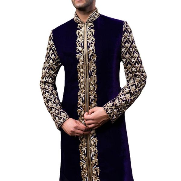

men's wool & blends in spring and autumn fashion african style coat medium length leisure youth stand collar, Black