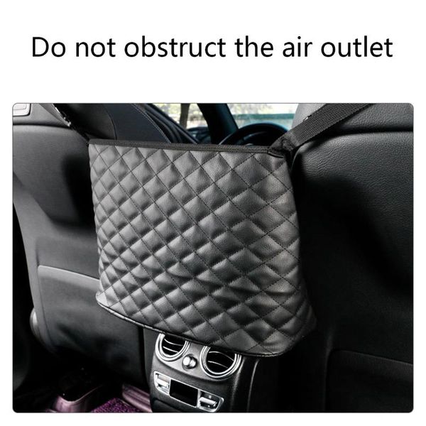 

leatherÂ car organizerÂ storage pocket between seat handbag holder universal easily installation personal car elements organizer