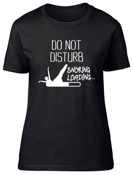 

do not disturb - snoring loading ladies womens funny fitted t-shirt men's t-shirts, White;black
