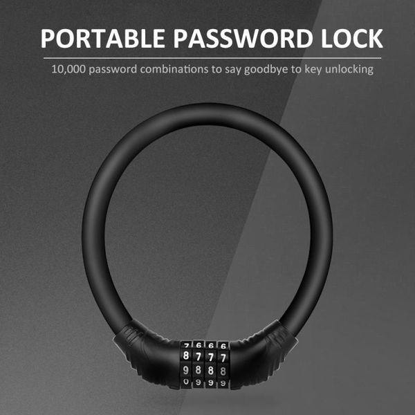 

bike locks mountain lock portable anti-theft four-digit password fixed zinc alloy anti-rust bicycle ring accessories