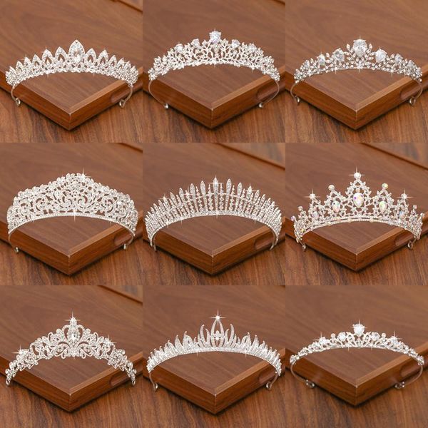 

hair clips & barrettes bridal tiara crown wedding accessories for women silver color crowns and, Golden;silver