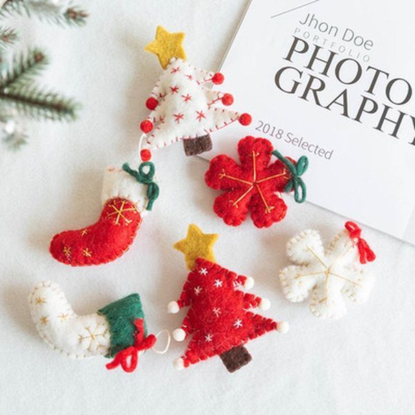 

christmas decorations year 2022 wool felt pendant tree decoration for home xmas ornament gift navidad