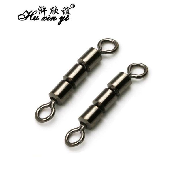

size12# high speed strength fishing swivel 3 joint rolling for carp lure connector tackle accessories hooks