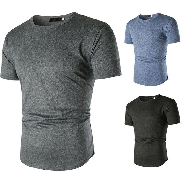 

men's t-shirts fashion summer casual t-shirt solid colors cotton slim short sleeve o-neck fitness man hip hop blouses, White;black