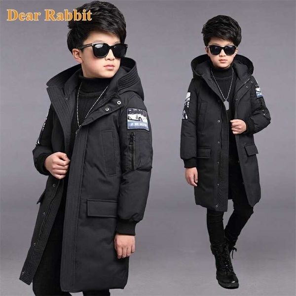 

-30 degree children's parka winter jackets kids clothing big boys warm down cotton-padded coat thickening outerwear clothes 211203, Blue;gray