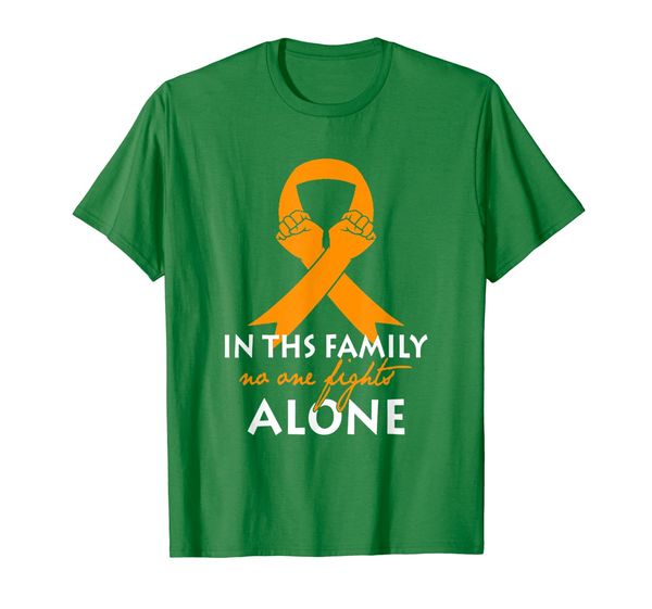 

in this family, no one fight alone - ms shirt, White;black