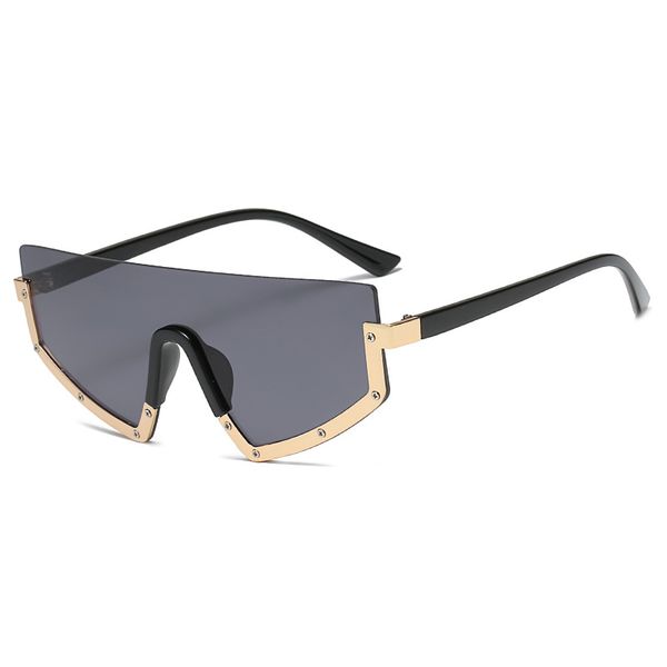 

luxury designer mens women one-piece sunglasses resin lens half frame sun glasses uv400 for men jc2133, White;black