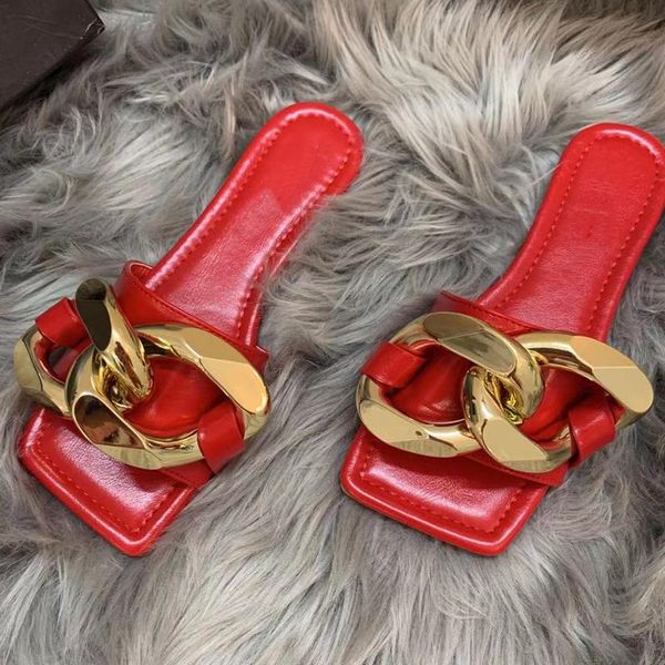 

sandals ladies fashion flat shoes summer brand square toe luxury designer size 34-41 dust bag with box, Black