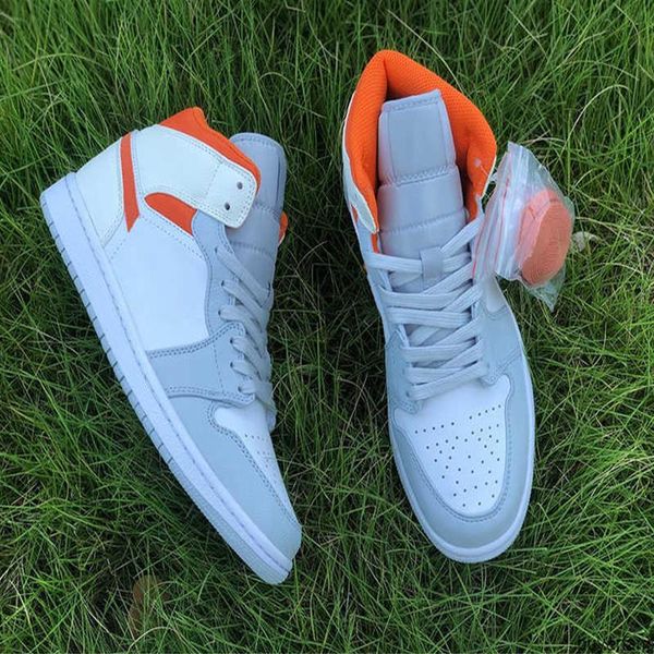 

2021 jumpman 1smen women mid basketball shoes starfish orange luxury designer mens womens banned bred toe chicago trainersa00