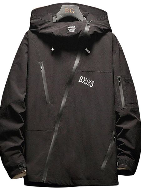 

men's jackets functional jacket plus size loose student cotton-padded fashion brand fall winter hooded windproof, Black;brown