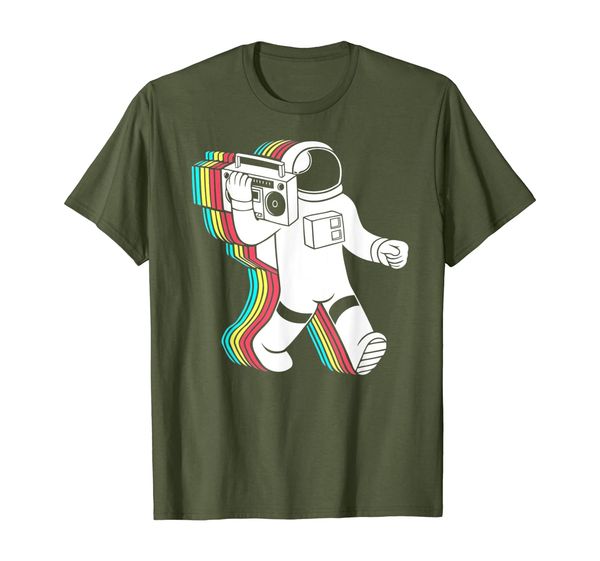 

astronaut music boombox mixtape t-shirt, White;black
