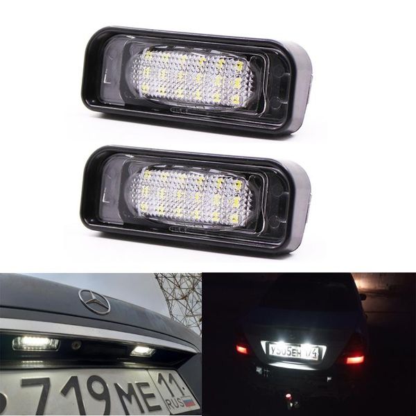 

emergency lights 2pc car accessories special license plate light lamp for w220 s-class s280 s320 s500 s350 99-05 canbus error free