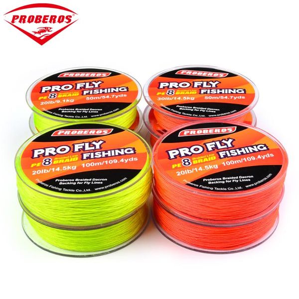 

backing line 50m 8 weaves 20lb/30lb braided yellow/red color fishing braid
