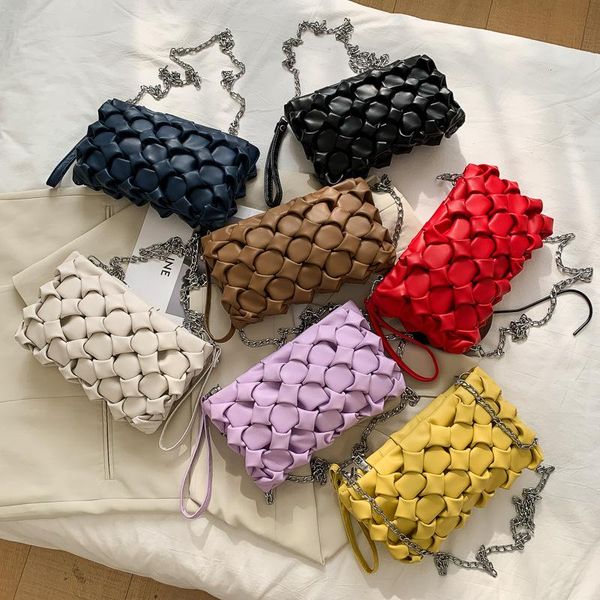 

evening bags fashion women handbags luxury clutches shoulder for 2021 designer bag leather crossbody metal chain