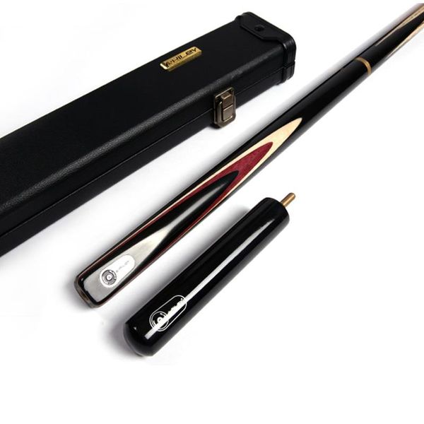 

4 snooker cues 9.8mm tip with 3/4 cue case set black 8 billiard