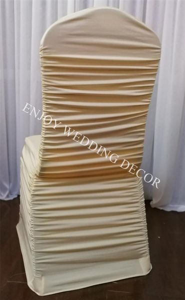 

chair covers 40pcs yhc#11 lycra spandex ruffle rouched cover high quality