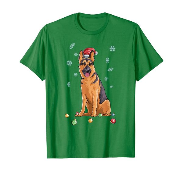 

Dog German Shepard K9 Santa Hat T Shirt Funny Gift Party, Mainly pictures