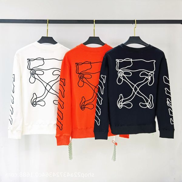 

/ winter 2021 new fall off back curve classic arrow crew neck sweater, Black
