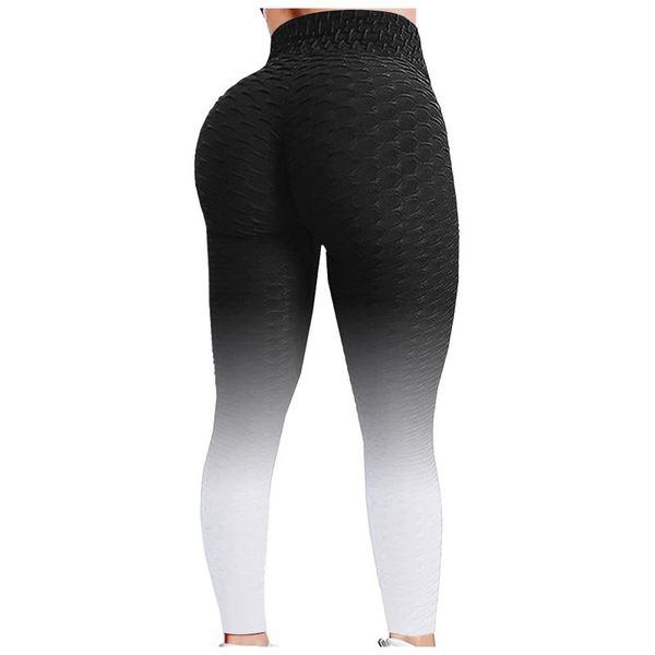 

women sport leggings gym exercise high waist fitness leggins bubble hip lifting tights running trousers push up yoga pants outfit