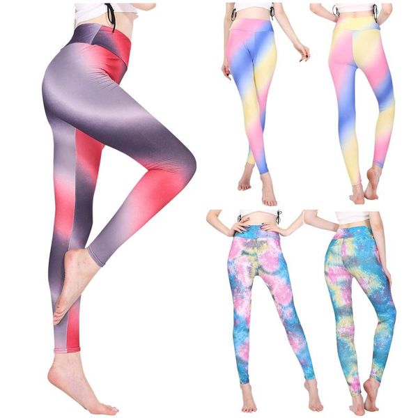 

yoga outfit pants women's gradient high waist stretch strethcy fitness leggings exercise activewear
