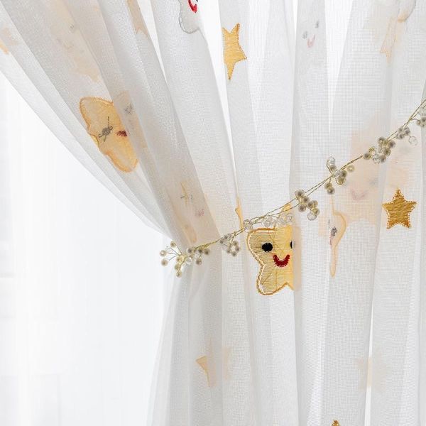 

fashion simple wild embroidered curtains living room bedroom embroidery screens curtain & drapes