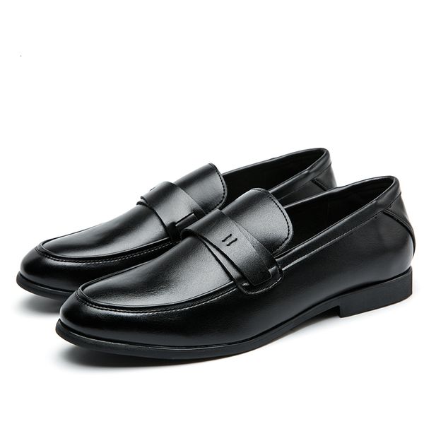 

dress shoes male soft leather shoes, light loafers with pedal cap in breathable without shoelaces dressed as formal men% i45v, Black