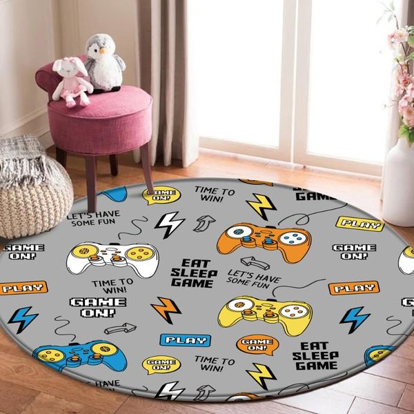 

carpets cartoon kid round non-slip flannel carpet living room mat absorbent washable area rugs bedroom decor tapis salon