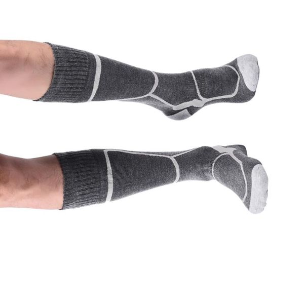 

breathable warm ski stocking sweat absorption comfortable long tube socks for fitness running sports skiing - xs (size 14-3, Black