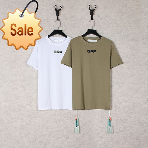 

off tide brand high street foam letter printed short sleeve t-shirt style european loose men's and women's lovers half bottomed sh, White;black