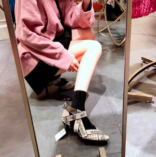 

fashion high summer buckles mesh stiletto letters arch-knote heels low sandals women's shoes party, Black