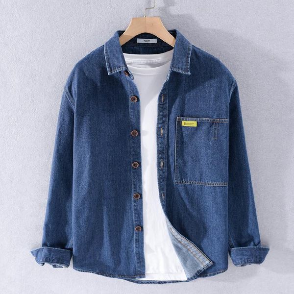 

men's casual shirts 2021 autumn long-sleeved pure cotton denim men brand shirt for fashion comfortable mens chemise, White;black