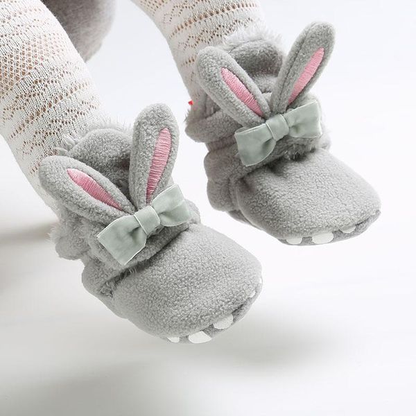 

first walkers baby boots booties winter warm shoes fluff inside ears animal born crawl crib