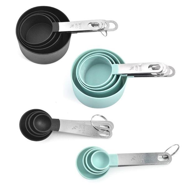 

spoons 4 pcs adjustable durable practical kitchen measuring spoon cup foldable plastic d0ja