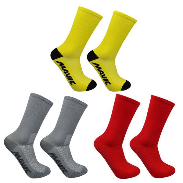 

sports socks cycling men women pro competition outdoor mountain bike running calcetines ciclismo, Black