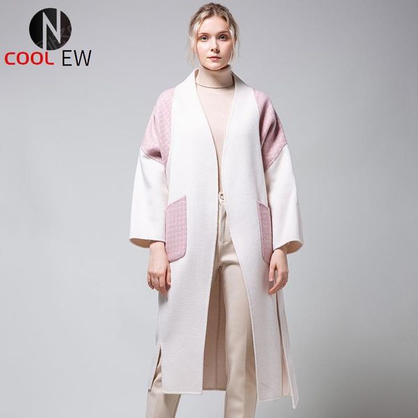 

women's wool & blends 2021 autumn and winter fashion coat long, Black