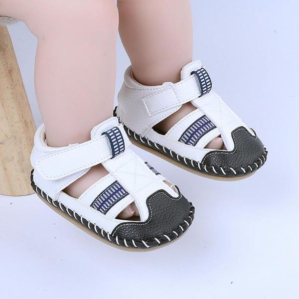 

athletic & outdoor 1 pair baby sandals suture design anti-skid casual soft bottom beach shoes for summer kids indoor home, Black