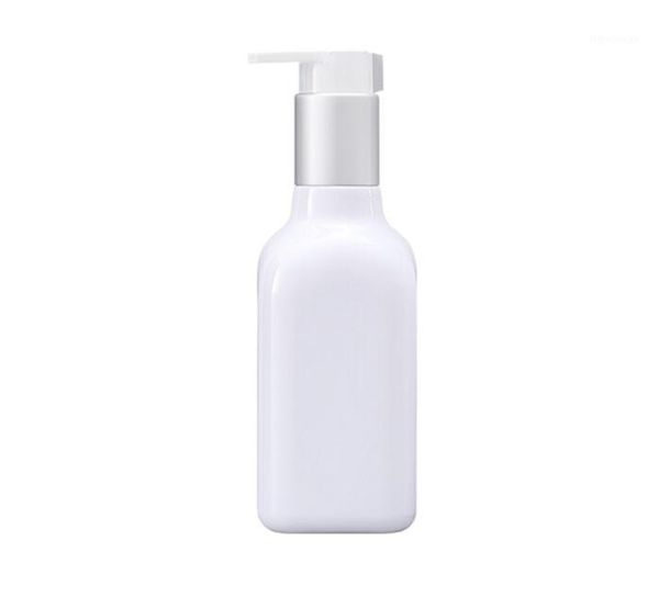 

storage bottles & jars 100pcs 200ml white square aluminum cosmetic lotion pump plastic bottle empty containers shampoo with silver