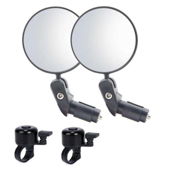 

bike groupsets mtb accessories mirror handlebar end mirrors convex folding round rear view for 18-22mm handlebars
