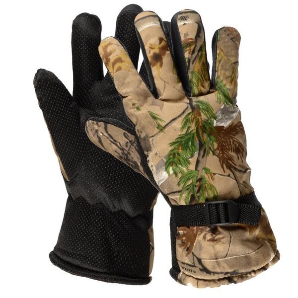

sports gloves men women winter fishing riding warm fleece outdoor climbing skiing hunting tactical training camouflage thermal mittens, Black