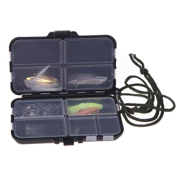 

fishing box spinner bait minnow 9 compartments tackle accessories 1pc