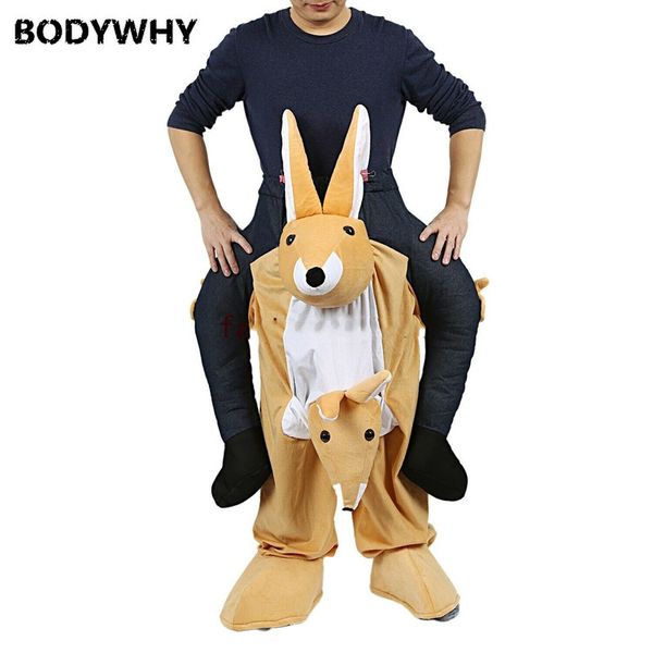 

mascot costumes 2020 new kangaroo ride mascot costume funny animal pants oktoberfest toy xmas easter adults carnival, Red;yellow