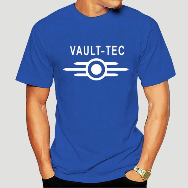 

vault tec logo gaming video game fallout 2 3 4 t-shirts classic casual apparel fashion t shirts vault-tec fashion-0308a men's, White;black