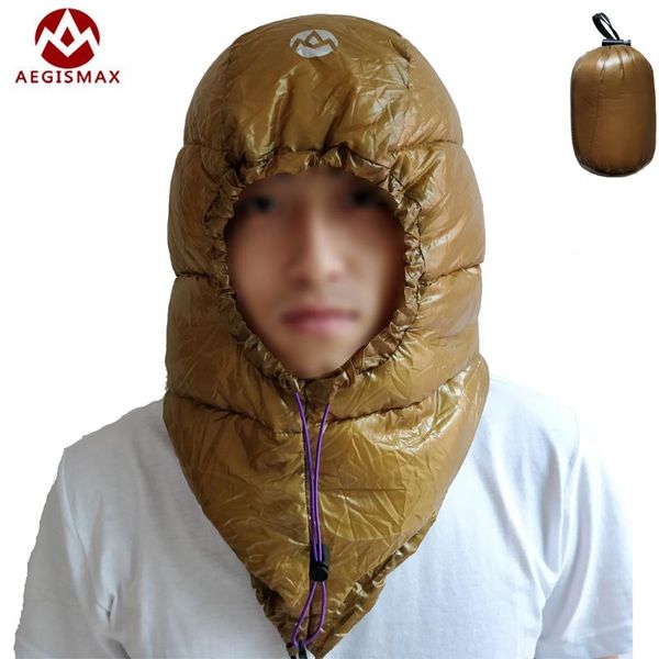 

windproof camping tent sleeping bag hat winter thermal down cap trooper hunting trapper w/ compression sack bags
