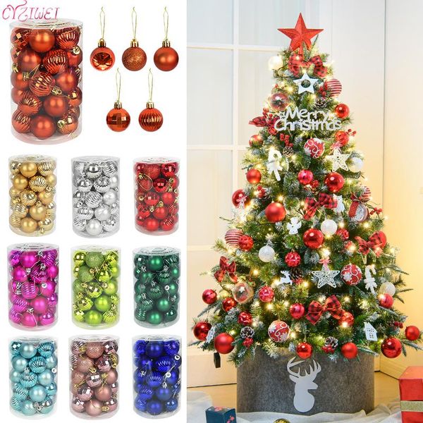 

christmas decorations 24/34pcs balls tree decor hanging ornament for home xmas navidad 2022 year gift
