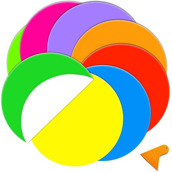 

wall stickers dry erase circles 8 pieces colorful dots heart star board marker removable dot decal for table desk